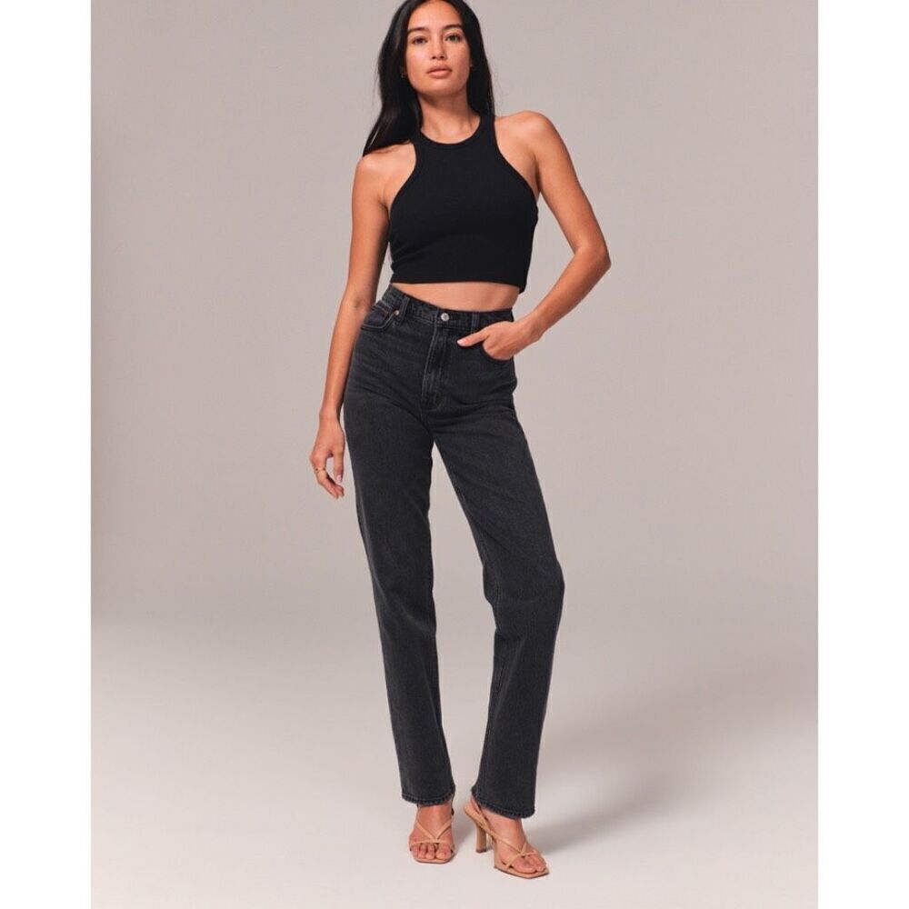 Abercrombie & Fitch Curve Love The 90’s Straight Ultra High Rise - Women’s 12S